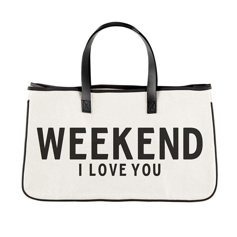 Weekend I Love You Tote Bag by Santa Barbara Design Studio NWT